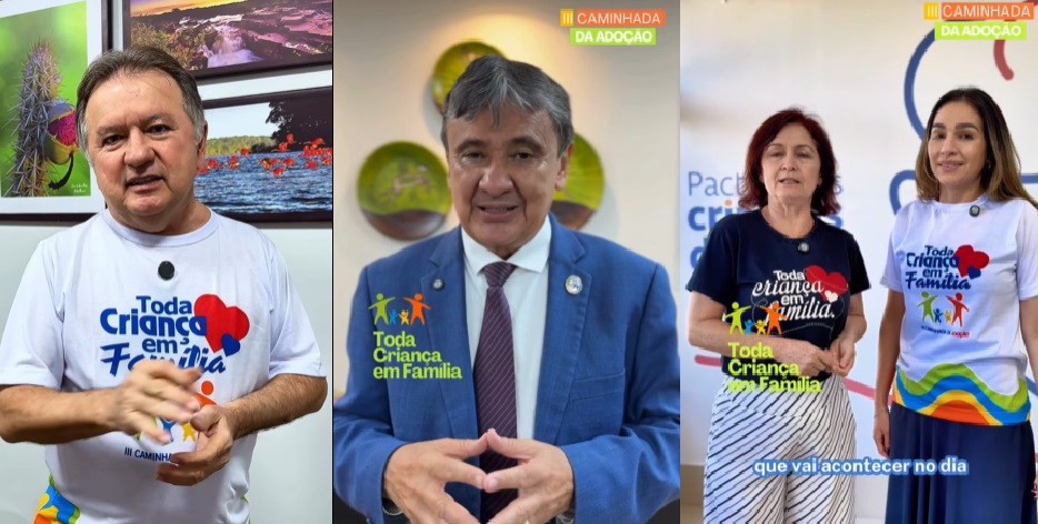 Merlong Solano, Wellington Dias e Isabel Fonteles convidam população para a Caminhada da Adoção