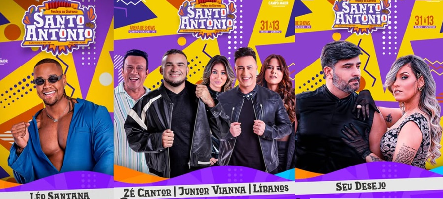 Atrações confirmadas para os Festejos de Santo Antônio, em Campo Maior