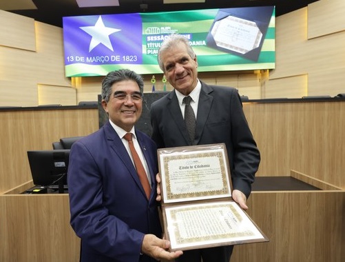 Francisco Limma e o embaixador de Cuba no Brasil, Adolfo Curbelo Castellanos