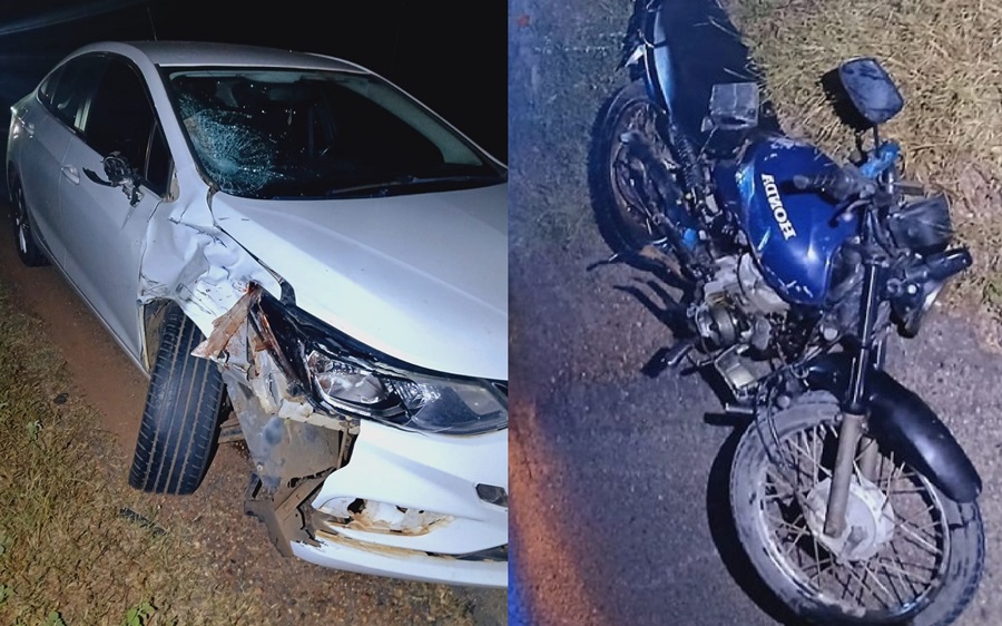 O motociclista não tinha habilitação e morreu no local do acidente