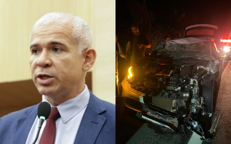 Deputado Tiago Vasconcelos estava no veículo no momento do acidente