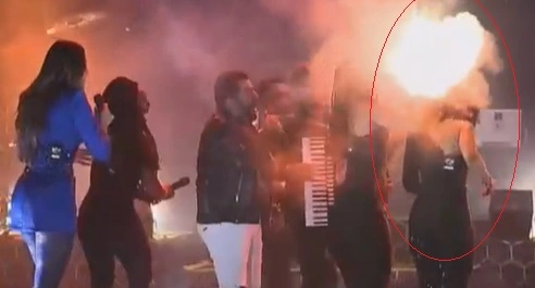 Cabelo de backing vocal do Limão com Mel pegou fogo durante show em Pernambuco