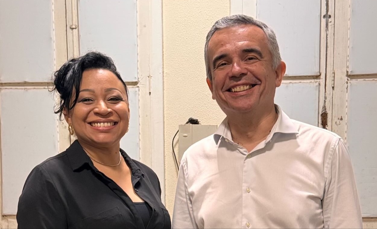 Bid Lima e o presidente estadual do PSB, Washington Bonfim