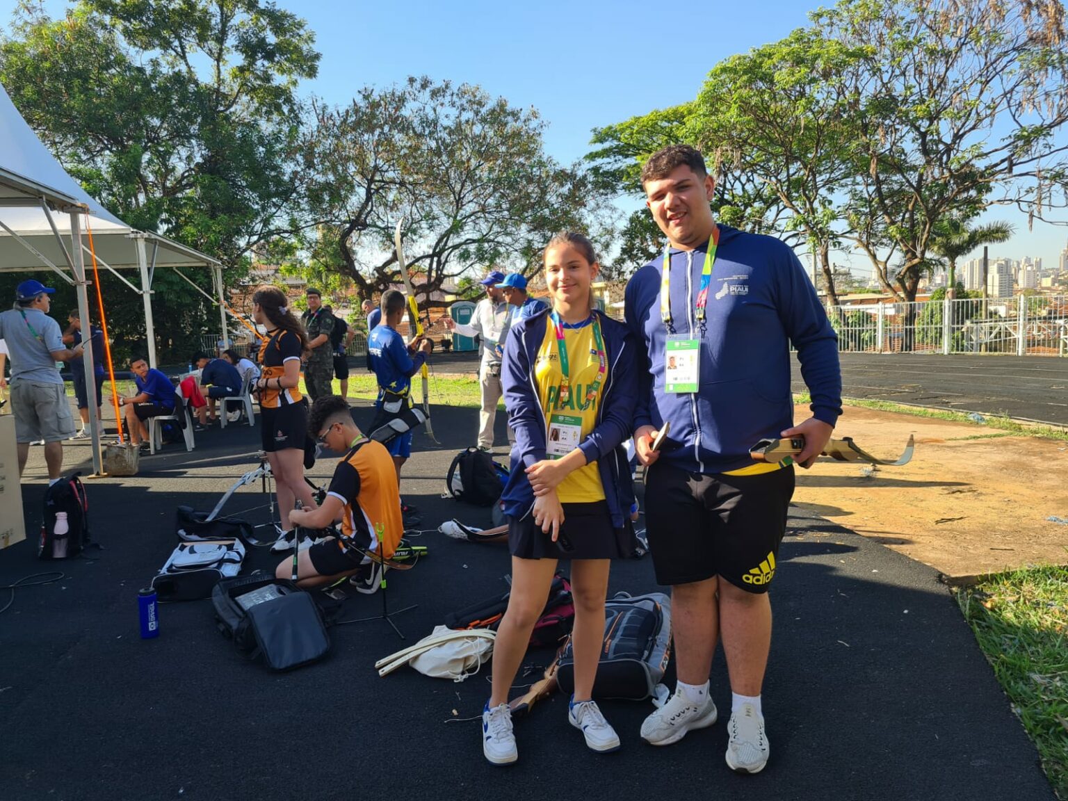 Beatrice Lima e Gabriel Freitas, atletas piauienses do Tiro com Arco
