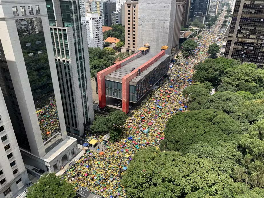 Manifestação pró-Bolsonaro na Avenida Paulista