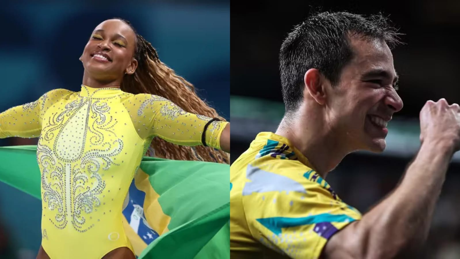 Rebeca Andrade garante prata e Hugo Calderano vence quartas de final no tênis