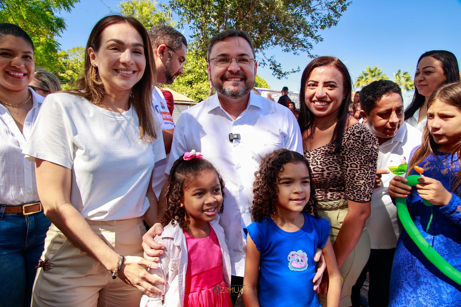 A primeira-dama Isabel Fonteles e o candidato Fábio Novo participaram da Plenária da Criança