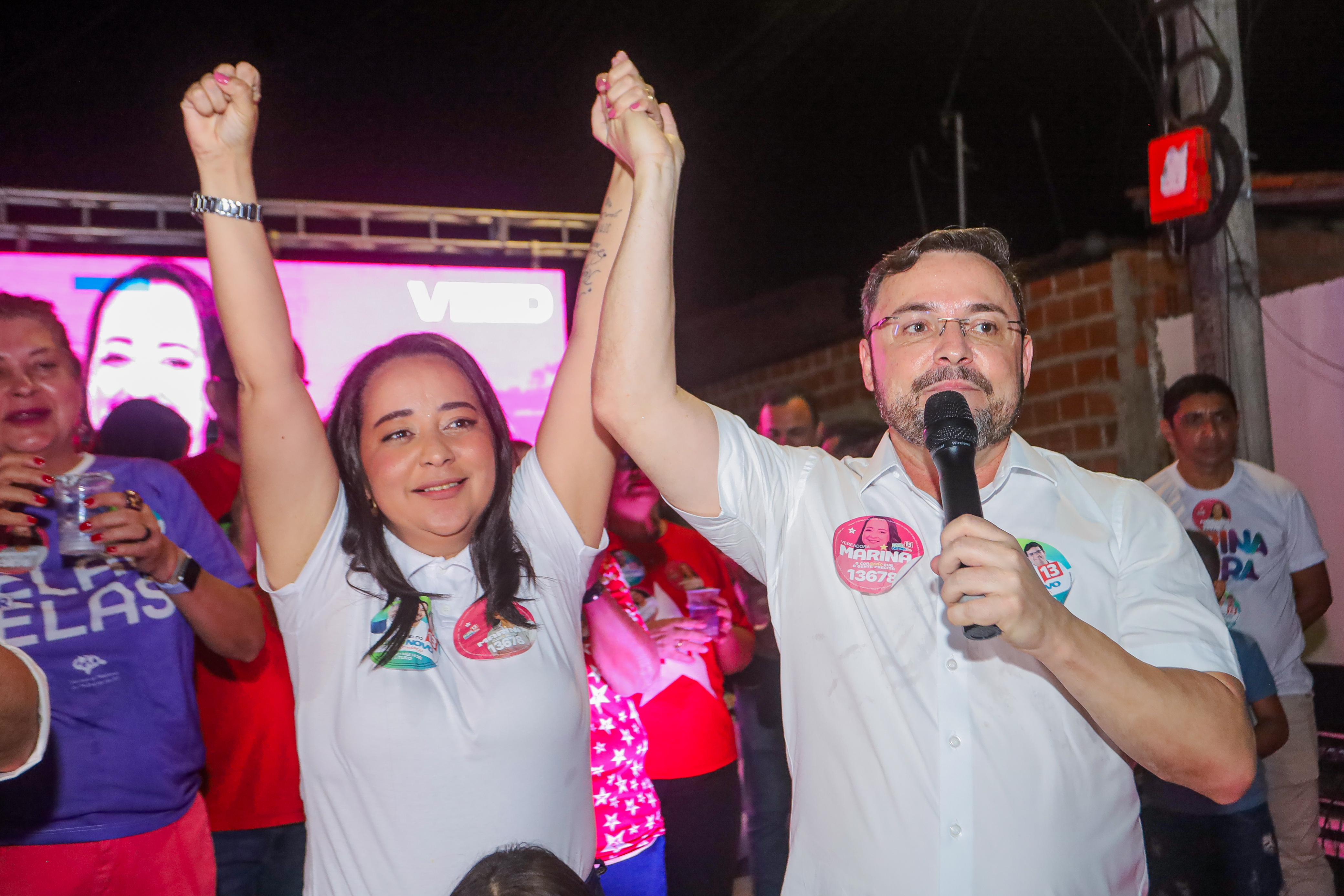 Novo participou do lançamento da candidatura a vereadora de Marina Moura