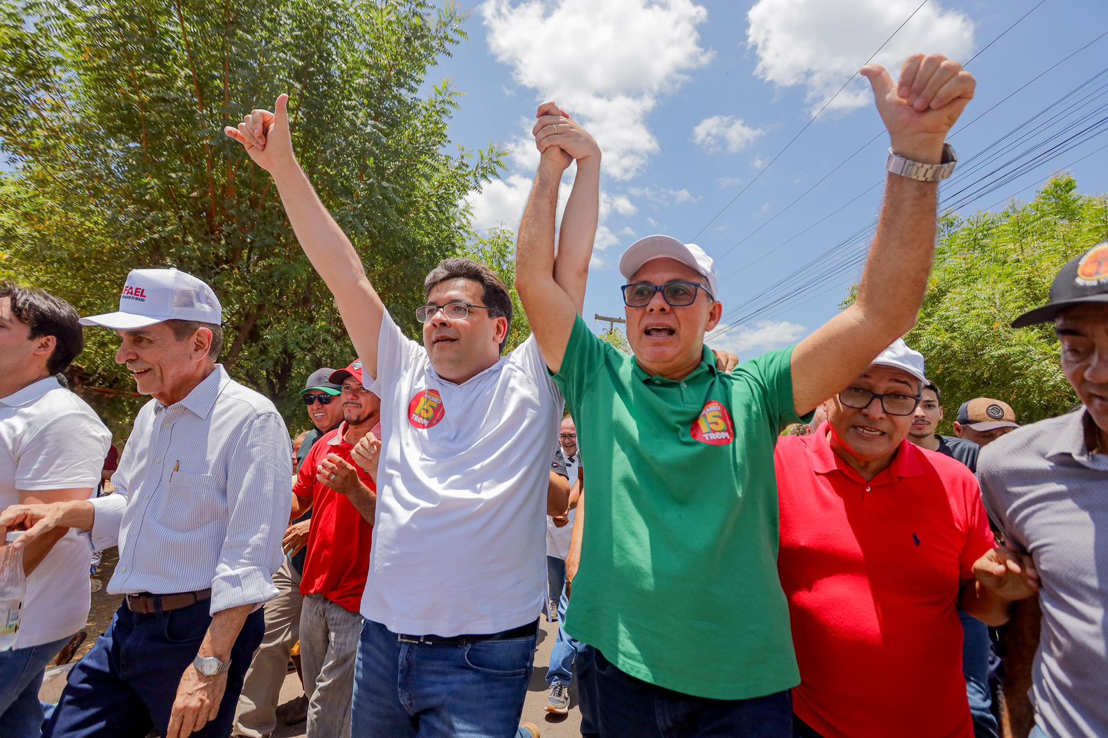 O candidato Tropi ao lado do governador Rafael Fonteles