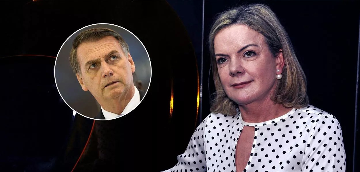 Gleisi Hoffmann (PR) reagiu fortemente à publicação de um artigo de Jair Bolsonaro (PL)