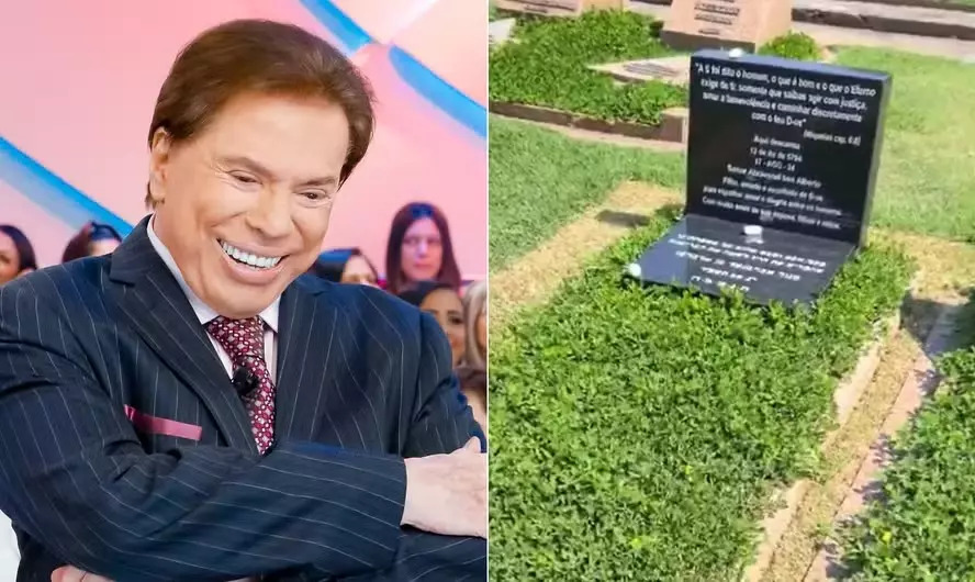 Lápide do apresentador Silvio Santos