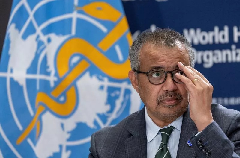 O diretor-geral da OMS, Tedros Adhanom se emociona ao falar das condições infernais provocadas pelo genocídio israelense em Gaza Photo