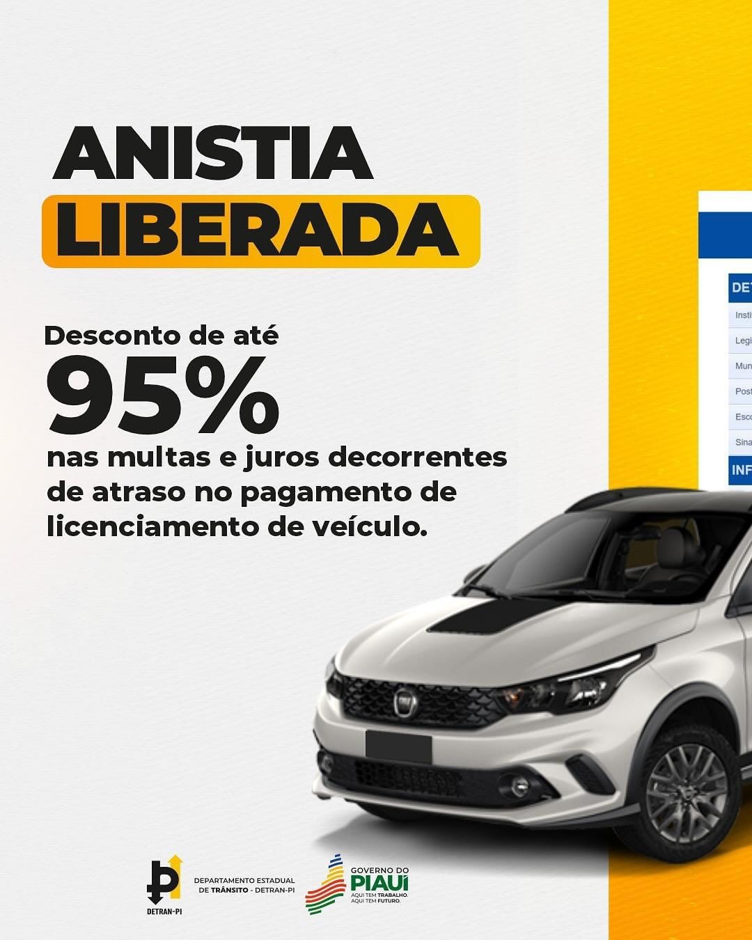 Detran concede até 95% de desconto nos juros