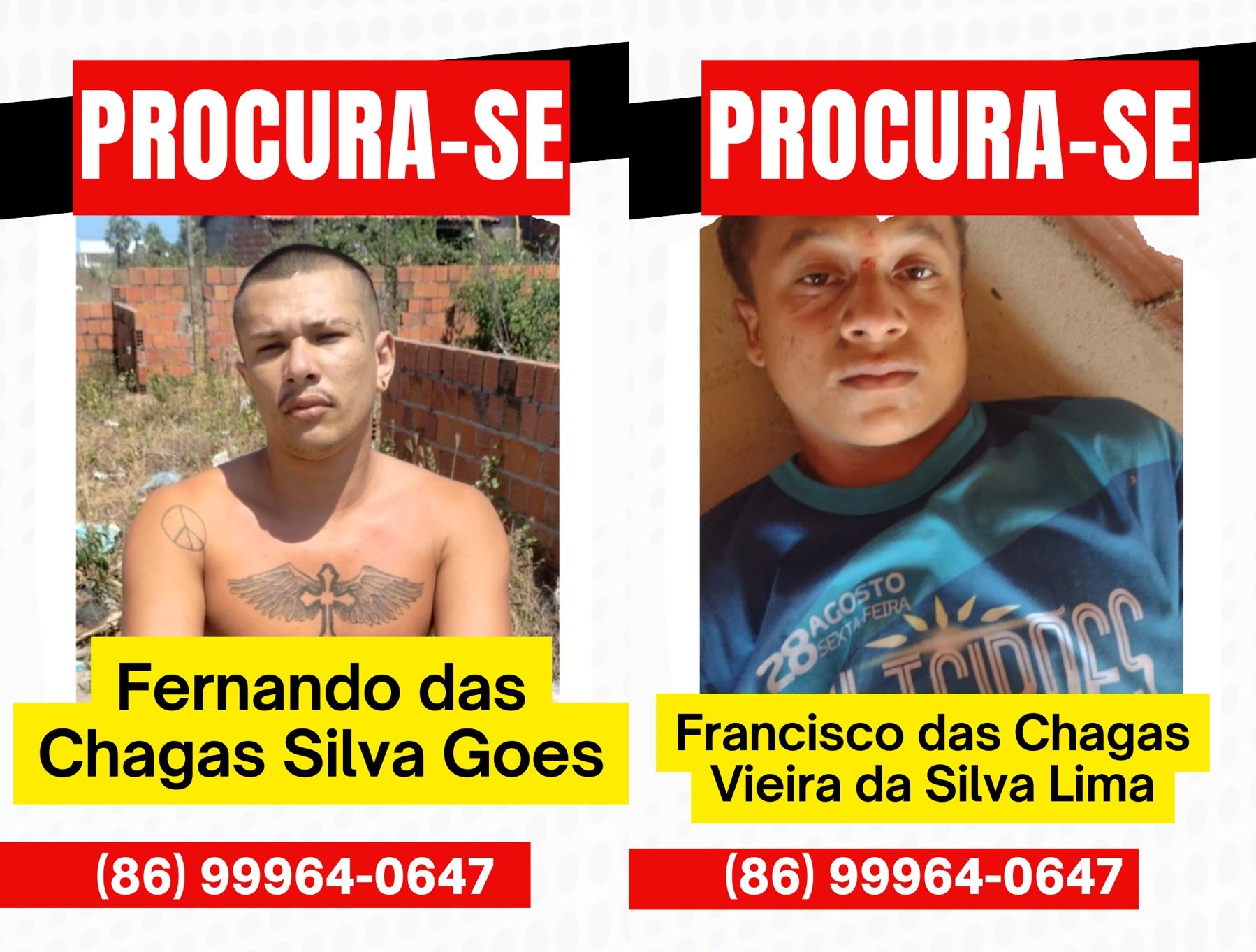 Criminosos procurados pela polícia