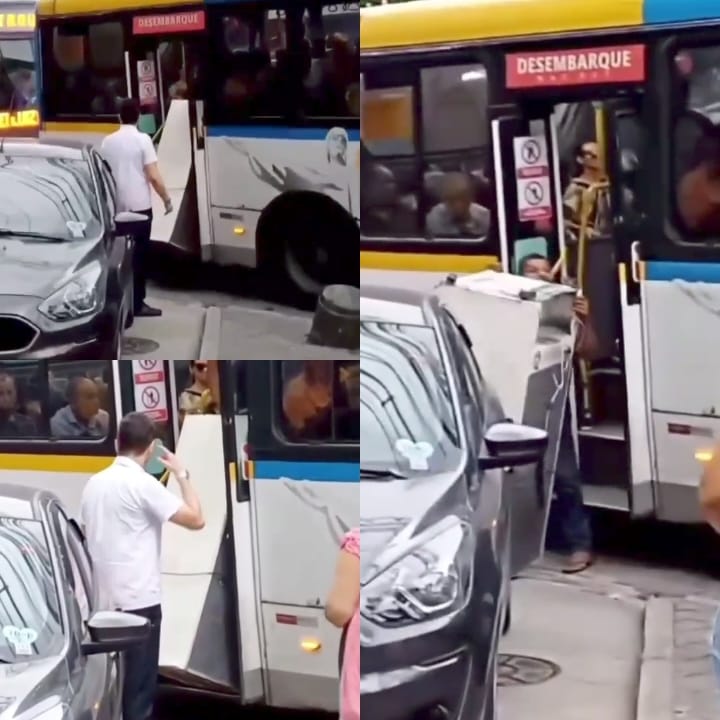 Homem tenta entrar com geladeira em ônibus do Rio de Janeiro