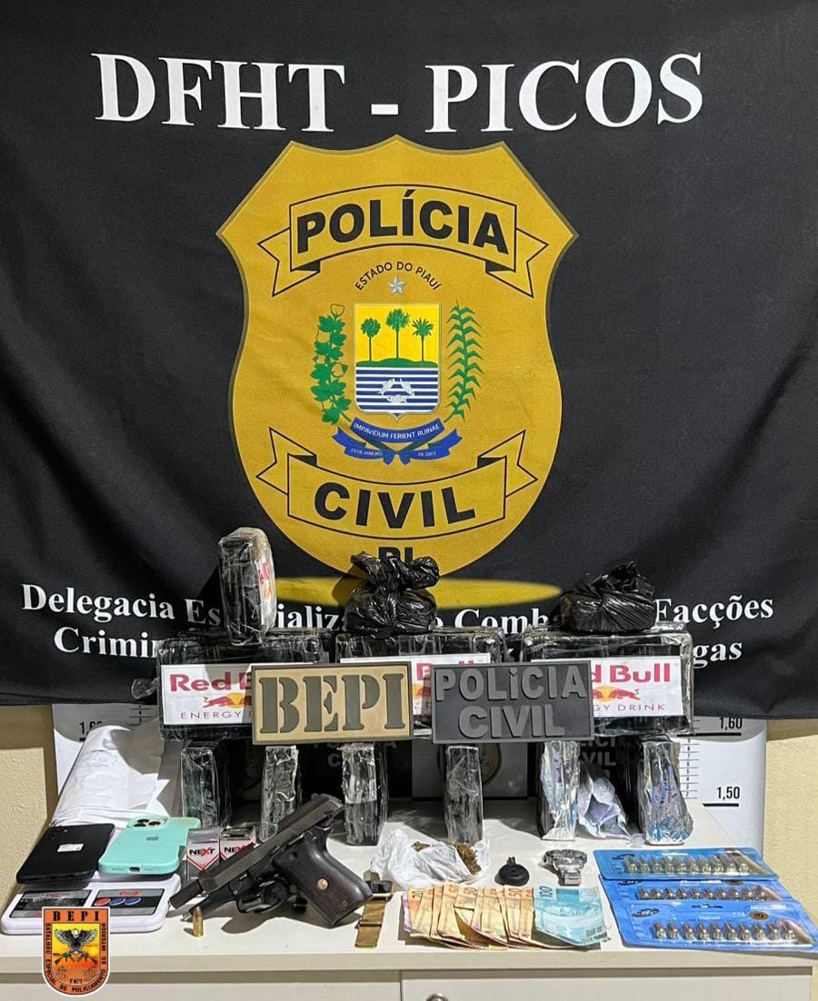 Polícia Militar prende suspeito ligado ao tráfico de drogas e organização criminosa em Picos