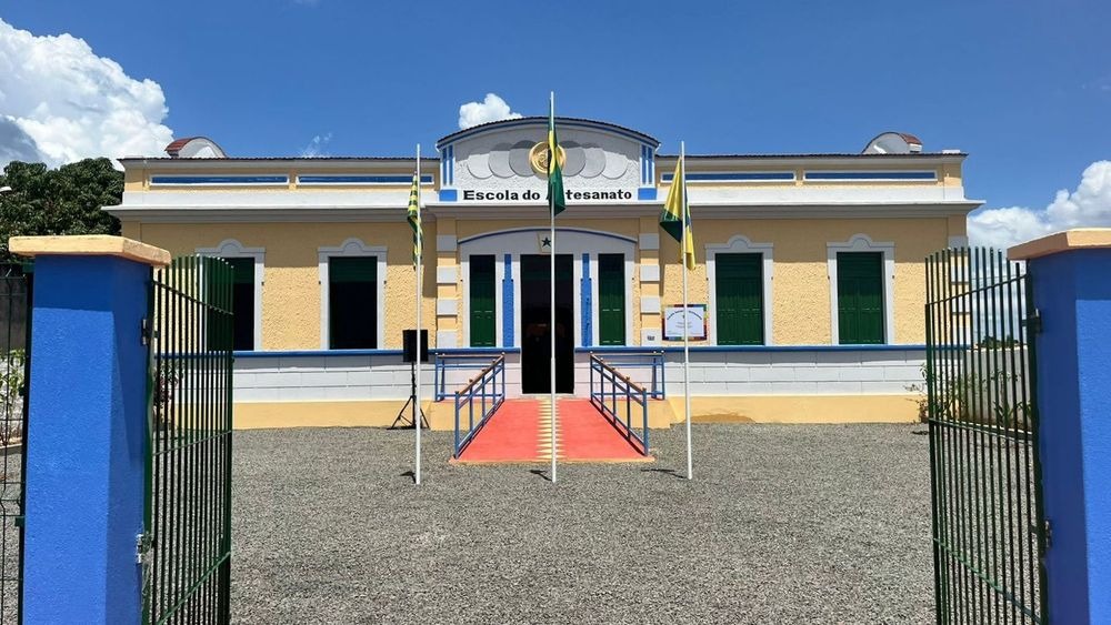 Prédio reformado da Escola Social do Artesanato, no município de Piracuruca