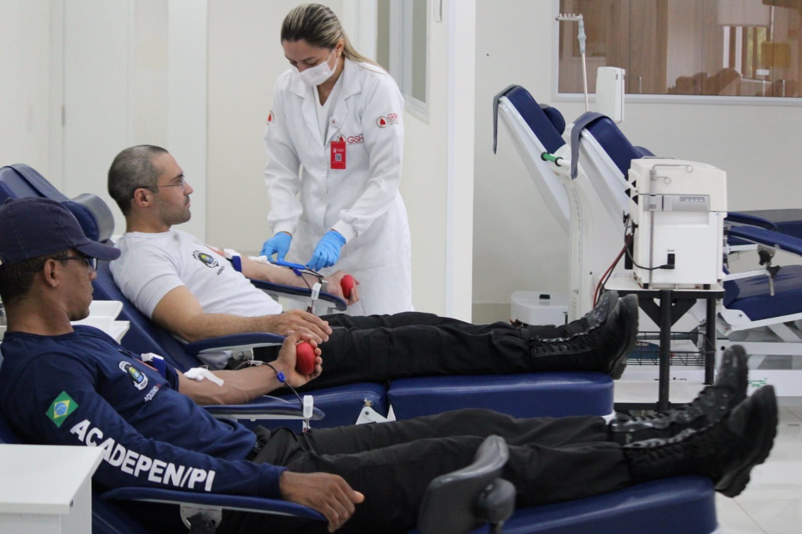 Doação de sangue coletiva com os alunos do Curso de Formação da Polícia Penal (CFPP)