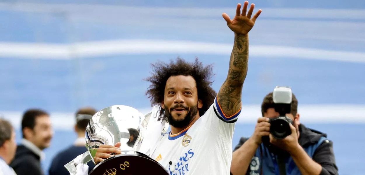 Marcelo celebra título do Real Madrid