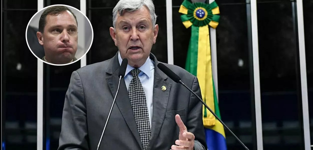 Mauro Cid (à esq.) e Luis Carlos Heinze