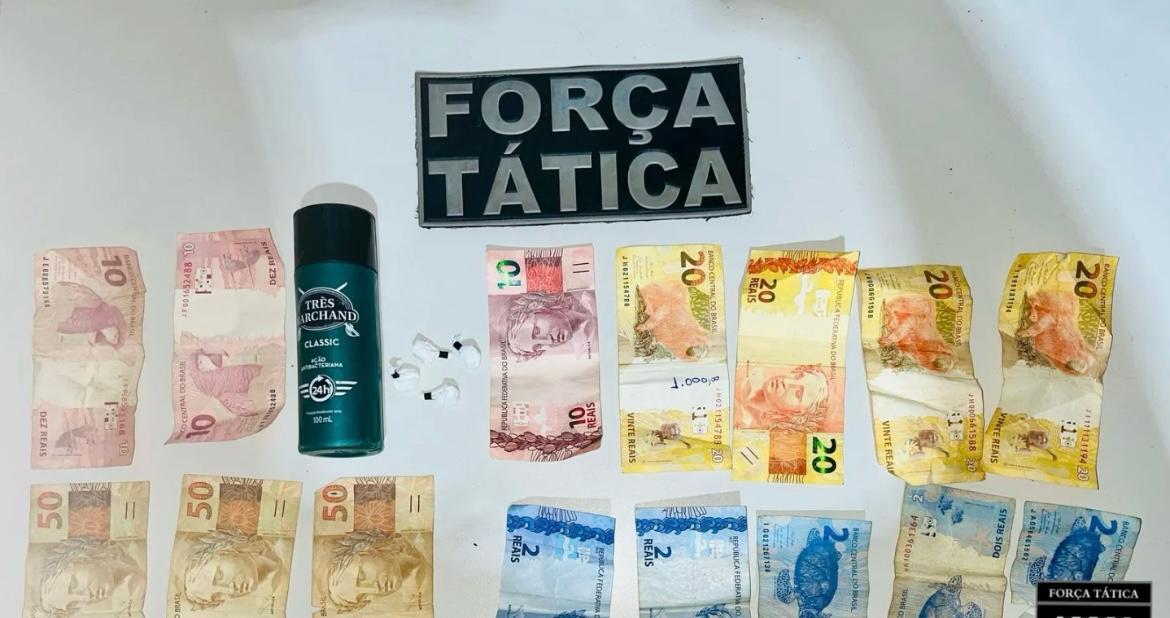 O suspeito foi flagrado com drogas no povoado Coroatá