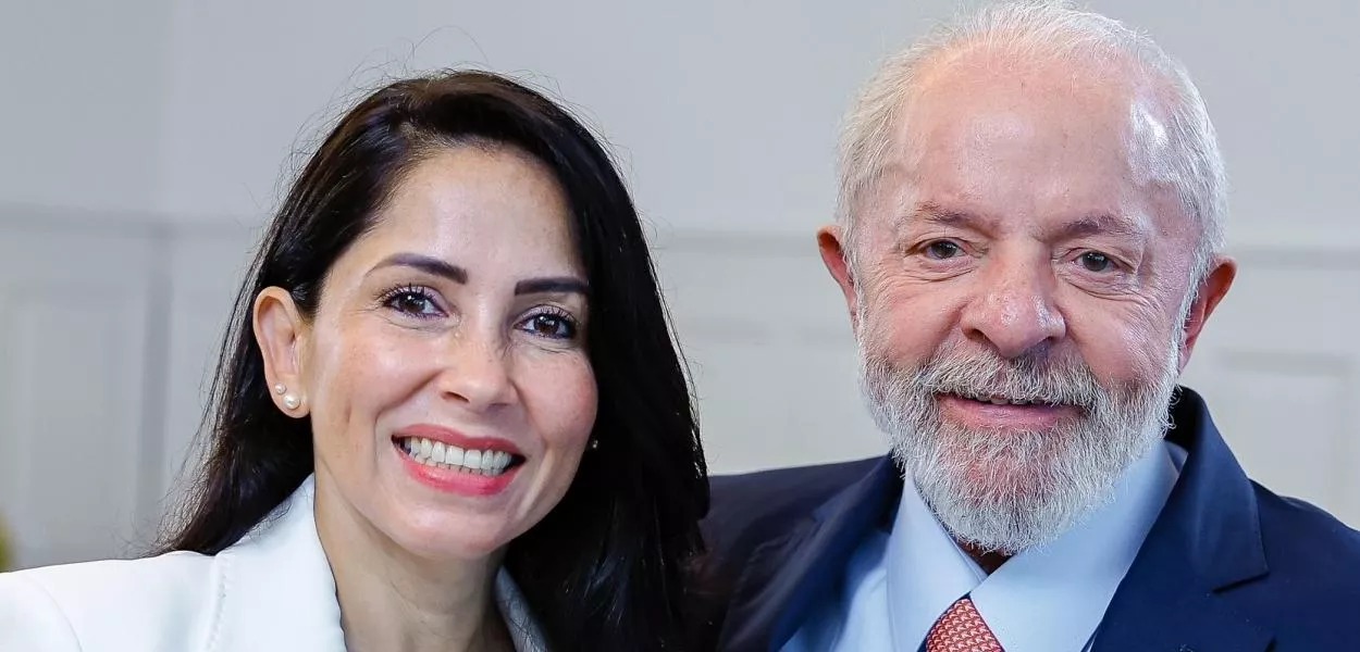 Luisa Gonzalez, candidata equatoriana, e Lula, presidente do Brasil