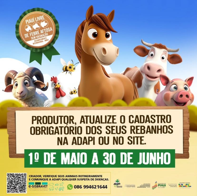 Campanha de atualização cadastral de rebanho