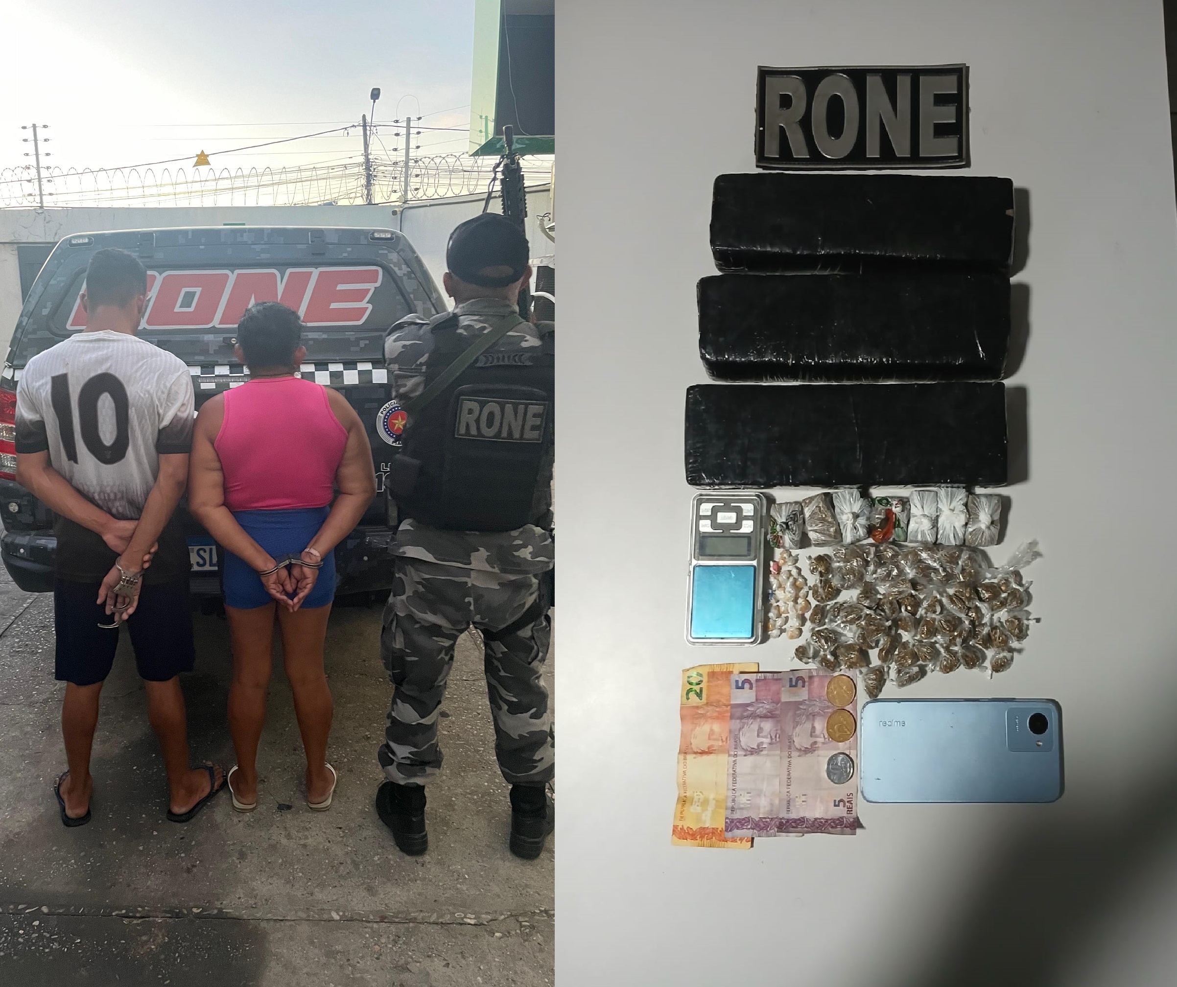 Suspeitos presos foram apontados como os donos do imóvel onde acontecia a venda de drogas
