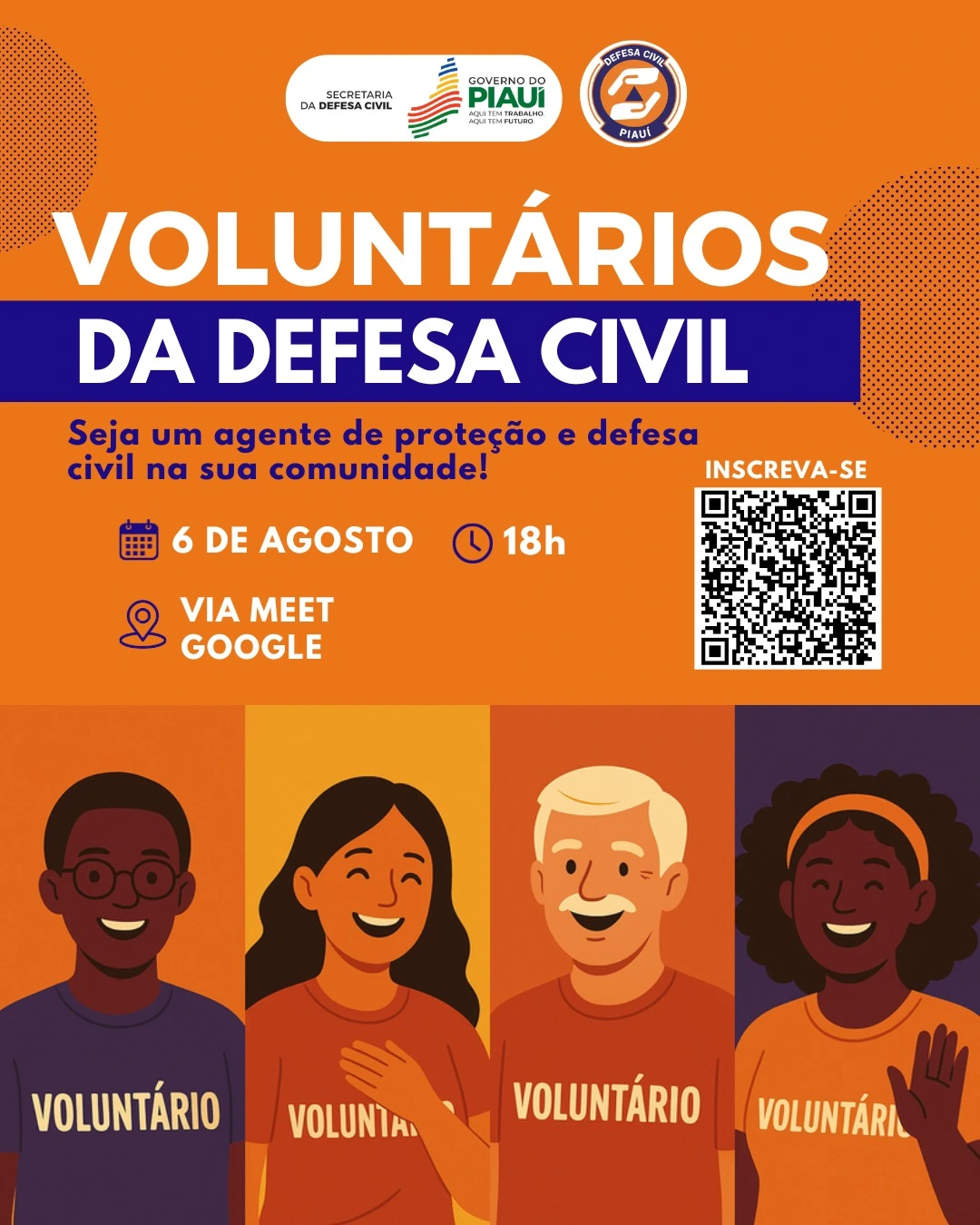 Defesa Civil do Piauí abre inscrições para programa de voluntariado com foco em emergências