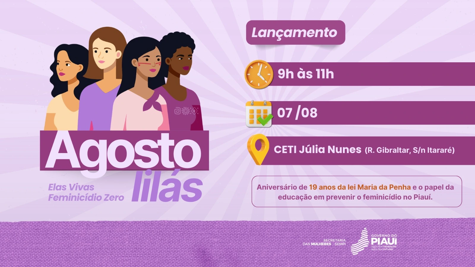 Agosto Lilás