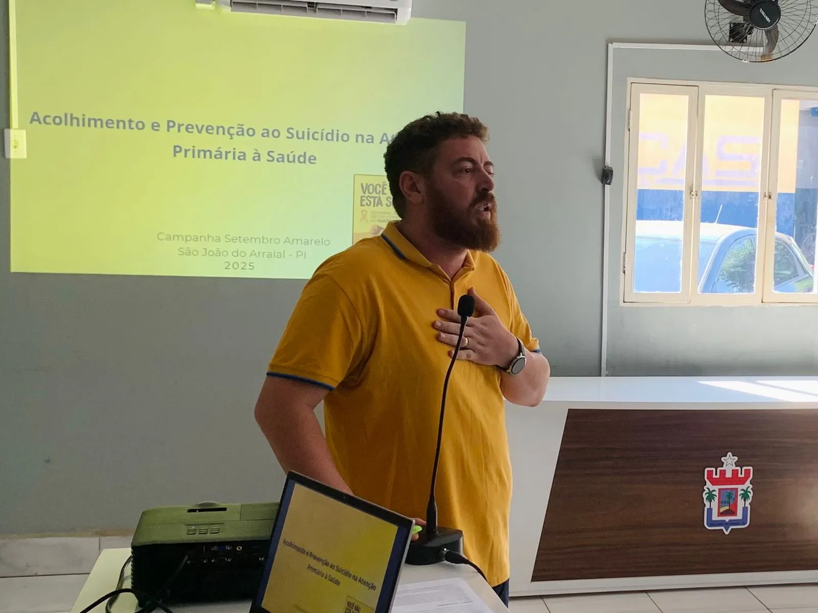 Psicólogo conduz palestra sobre acolhimento e prevenção ao suicídio durante programação do Setembro Amarelo em São João do Arraial